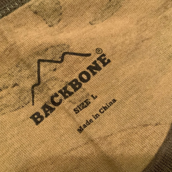 BACKBONE Green Camo Sleeveless T-Shirt Tank Top (Large) - Picture 3 of 7